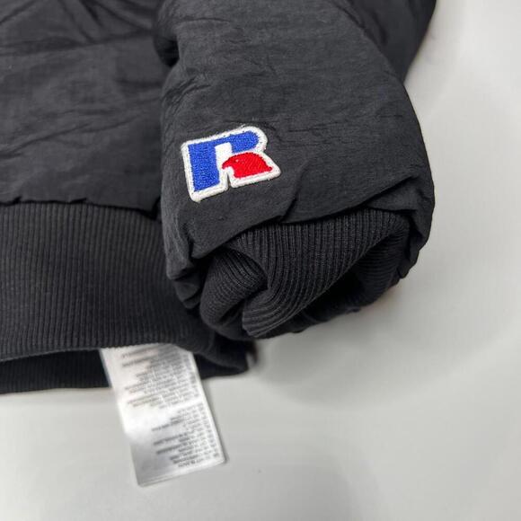 Russell Athletic Sherpa Fleece Pullover Black 1/4 Zip Quilted Pockets Men’s L - Picture 7 of 7